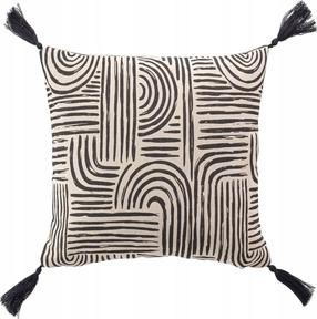 Dekoratyvinė pagalvėlė Douceur d`Interieur Pandore, balta/juoda, 45 cm x 45 cm
