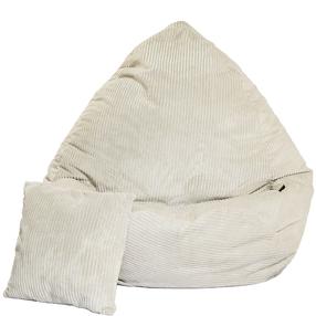 Sėdmaišis su pagalve Sako Mega Lincoln L, pilka/smėlio