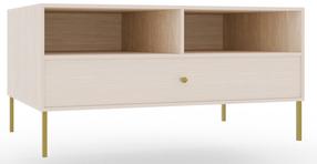 Kavos staliukas ADRK Tili, smėlio, 100.2 cm x 40.8 cm x 50 cm