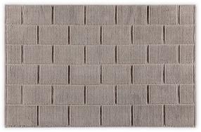 Vonios grindų kilimėlis Foutastic Tile 581CAN1532, rudas, 80 cm x 50 cm