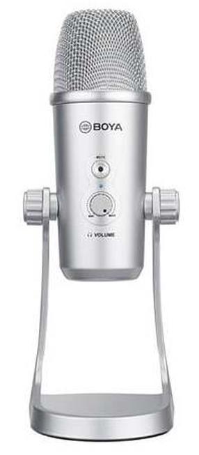 Kondensatorinis mikrofonas Boya BY-PM700SP, sidabro