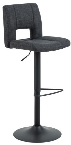 Baro kėdė Sylvia, matinė, tamsiai pilka, 36.5 cm x 41.5 cm x 115 cm