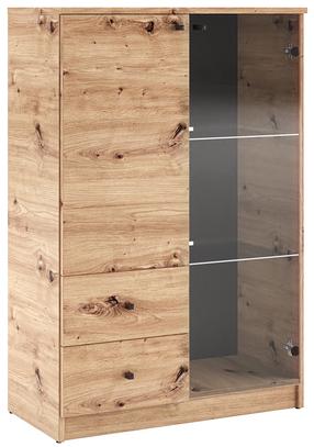 Vitrina ADRK Evi, ąžuolo, 80 cm x 40 cm x 120.5 cm