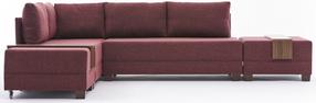 Kampinė sofa Hanah Home Fly, bordo, kairinė, 280 x 210 cm x 70 cm