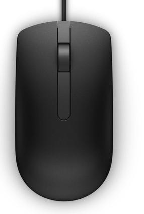 Kompiuterio pelė Dell MS116, usb / ps/2 laidas, juoda