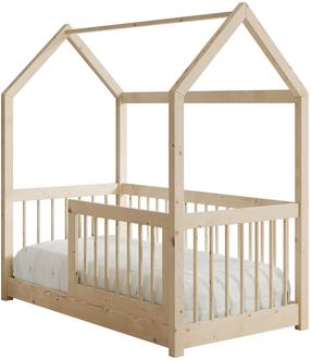 Vaikiška lova viengulė ADRK Graja House, pušies, 70 x 140 cm, be patalynės dėžės, be čiužinio