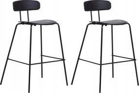 Kėdžių rinkinys Beliani Sibley, matinė, juoda, 52 cm x 53 cm x 95 cm, 2 vnt.