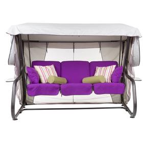 Lauko sūpynės Patio Venezia Lux, žalios/violetinės/įvairių spalvų, 221 cm x 143 cm x 173 cm