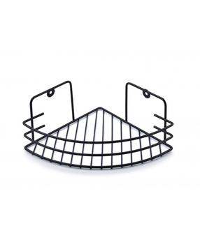 Dušo lentynėlė Bathlab Carl Black, 19 cm x 9 cm x 19 cm, juoda