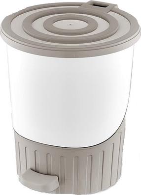 Šiukšliadėžė Katex Rainbow Pastel, balta/smėlio, 26 l, 39.6 cm x 34.2 cm