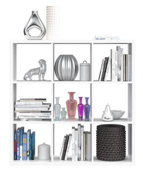 Pastatoma lentyna Forte Mauro MXXR331-120, balta, 33 cm x 108 cm x 108 cm