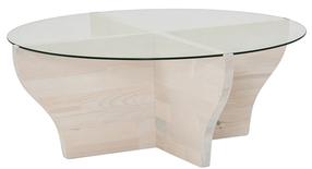 Kavos staliukas Kalune Design Amphora, baltas, 92 cm x 92 cm x 36 cm