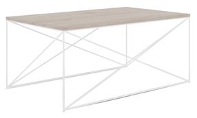 Kavos staliukas ADRK Dante, balta/sonoma ąžuolo, 100 cm x 60 cm x 43 cm