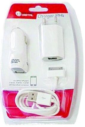 Telefono įkroviklis Extra Digital iPhone Combo, Apple 30-pin, balta