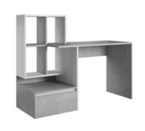 Rašomasis stalas Paco PC-02, baltas/pilkas