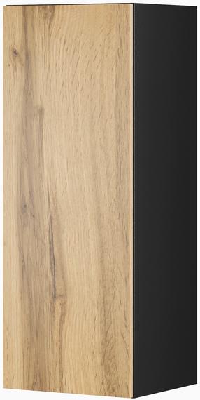 Spintelė Cama Meble Vigo 90, ąžuolo/juoda, 90 cm x 32 cm x 350 cm