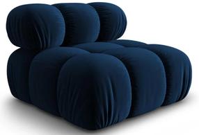 Modulinė sofa Micadoni Home Bellis Armless, tamsiai mėlyna, 94 x 94 cm x 63 cm