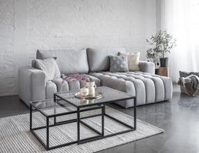 Kampinė sofa Bonett Monolith 84, pilka, dešininė, 175 x 250 cm x 92 cm