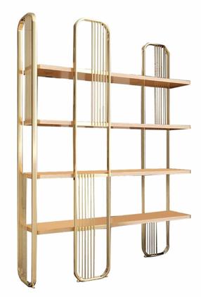 Pastatoma lentyna Kalune Design Sierra, geltona, 28 cm x 125 cm x 180 cm