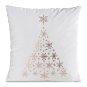 Kalėdinis dekoratyvinės pagalvėlės užvalkalas PSWA-239, balta, 45 cm x 45 cm