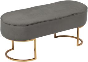 Prieškambario suoliukas Kayoom Pera 200, aukso/pilkas, 105 cm x 40 cm x 42 cm