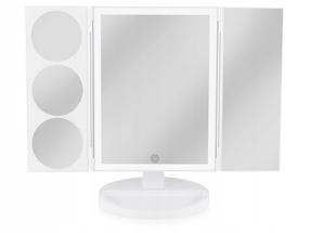 Kosmetinis veidrodis Rio MMFS, su apšvietimu, pastatomas, 25.5 cm x 37 cm, balta