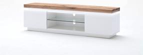 TV staliukas MC Akcent Romina, ąžuolo/balta, 175 cm x 40 cm x 49 cm