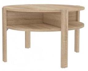 Kavos staliukas Forte Tobago, sonoma ąžuolo, 74.4 cm x 74.4 cm x 45.5 cm