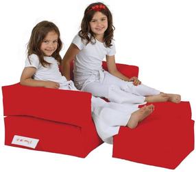 Sėdmaišis Hanah Home Kids Double Seat Pouffe 248FRN1226, raudonas