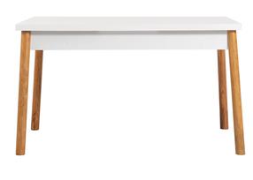 Valgomojo stalas Kalune Design Costa, balta/pušies, 120 cm x 75 cm x 75 cm