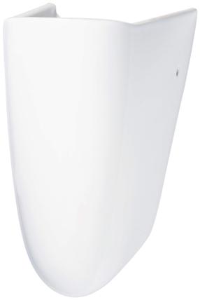 Kojelė Deante Jasmin, 34.3 cm x 19.9 cm x 26.3 cm, keramika, balta