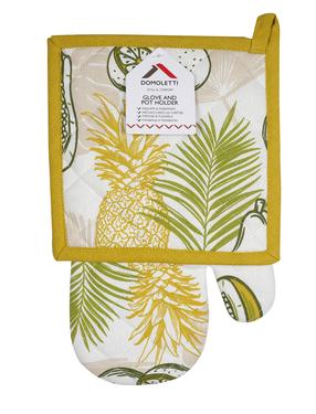 Puodkėlės ir pirštinės komplektas Domoletti PMM/G14084C, 18 cm x 31 cm, žalia