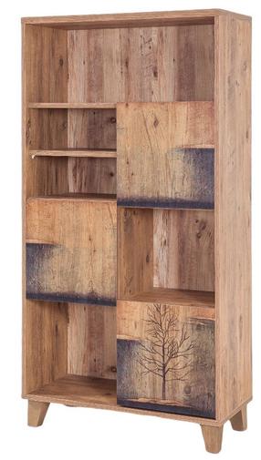 Pastatoma lentyna Kalune Design Marina Flora 753, pušies, 80 cm x 36 cm x 155 cm