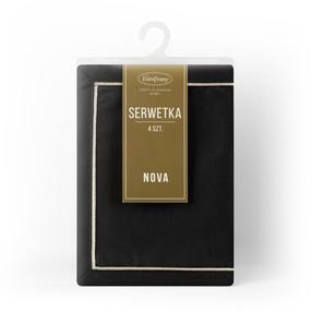 Servetėlė stačiakampė Eurofirany Nova, juoda, 30 x 40 cm