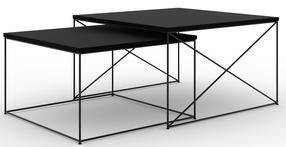 Kavos staliukų komplektas ADRK Licco 2in1, juodas, 65 - 75 cm, 2 vnt.