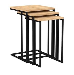 Žurnalinis staliukas Kalune Design Roma, rudas/juodas, 32 - 40 cm x 40 cm x 54.3 - 61.8 cm