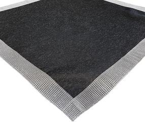 Servetėlė kvadratinė OHE01-3, sidabro/tamsiai pilka, 85 x 85 cm