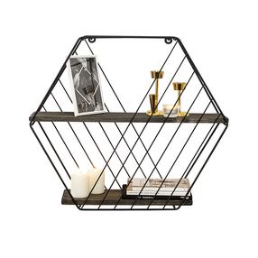 Sieninė lentyna Kalune Design Anemone Vulgaris, ruda/juoda, 15 cm x 60 cm x 52 cm