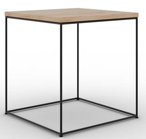 Kavos staliukas ADRK Adina, rudas/juodas, 40 cm x 40 cm x 43 cm