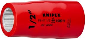 Žvaigždinė varžtų veržlių galvutė Knipex 98 47 11/16, 55 mm, 1/2", 11/16", Ø28 mm
