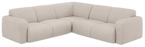 Kampinė sofa Micadoni Molino Chenille Rebel, smėlio, 252 x 252 cm x 75 cm