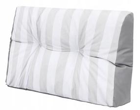 Lauko baldų pagalvė Hobbygarden Leo Short Back LEKPJP6, balta/šviesiai pilka, 40 x 60 cm