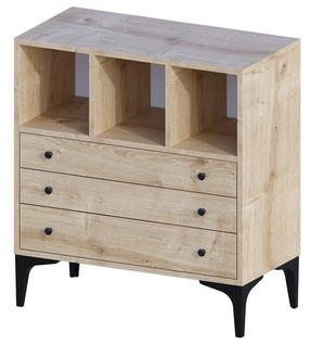 Komoda Kalune Design Nevada 393MRD1273, ąžuolo, 40 cm x 80 cm x 86 cm