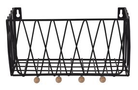 Lentyna Domoletti, juoda/medžio, 25.5 cm x 16.2 cm x 12 cm