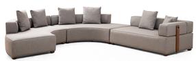 Kampinė sofa Hanah Home Gondol 4, pilka, dešininė, 360 x 300 cm x 70 cm
