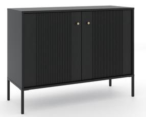 Komoda Iseo 2D IS02, juoda, 104.5 cm x 39 cm x 79 cm