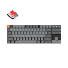 Klaviatūra Keychron K1 Max K1M-H1 Gateron Low Profile 2.0 Red, Anglų (US), juoda, belaidė