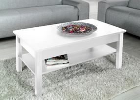 Kavos staliukas Coffee Table, baltas, 110 cm x 47 cm x 60 cm