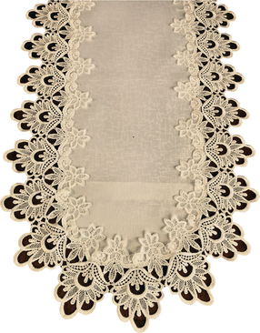 Stalo takelis ovalas G01-03, smėlio, 80 x 140 cm