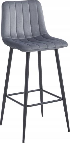 Baro kėdė Leobert Pozza, juoda/pilka, 35 cm x 43 cm x 104 cm